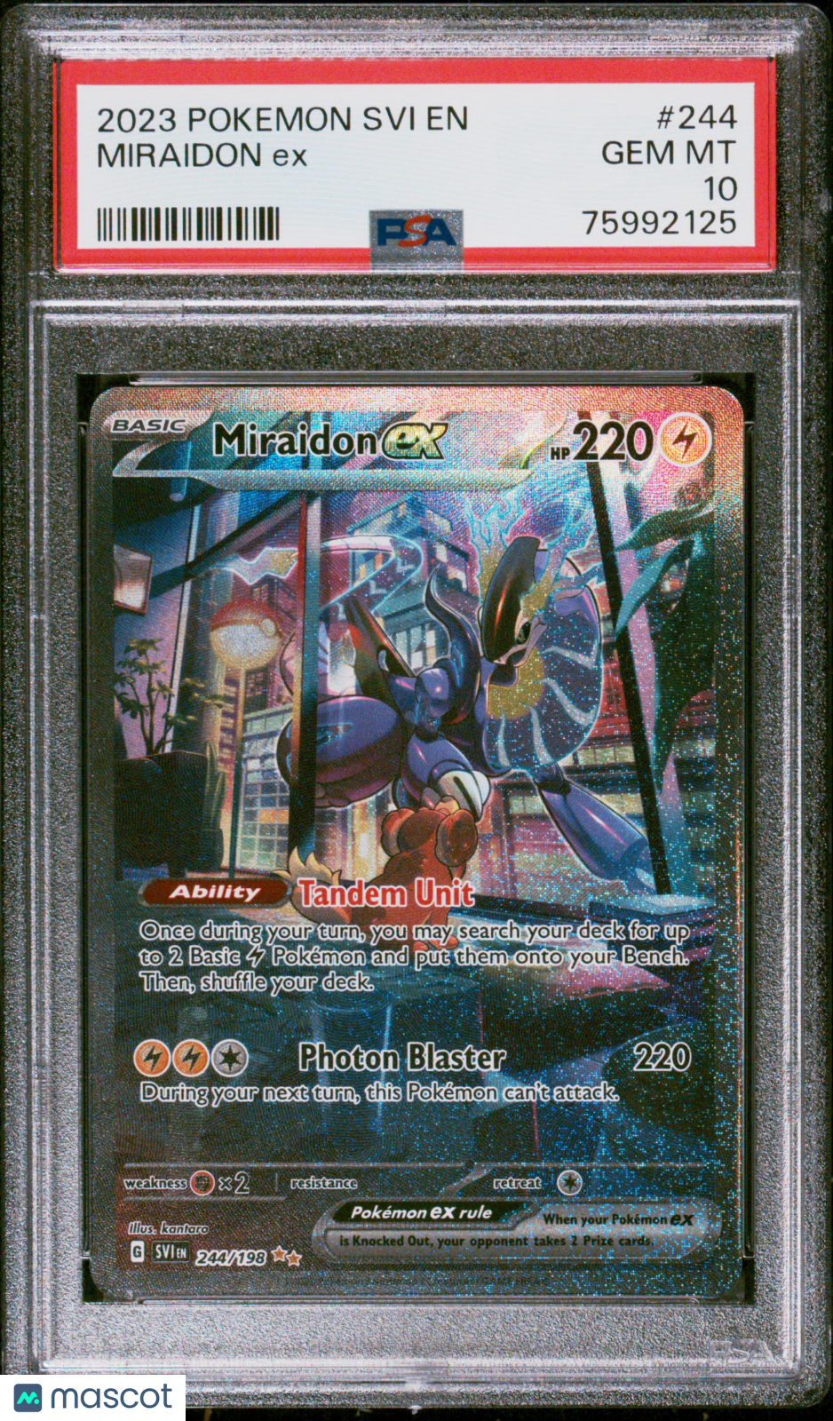 2023 Pokemon Svi EN-Scarlet & Violet Miraidon EX #244 PSA 10