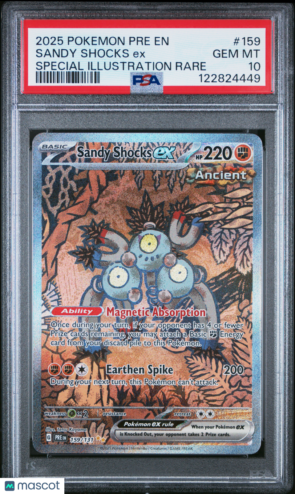 2025 Pokemon Pre EN Sandy Shocks EX #159 Special Illustration Rare PSA 10