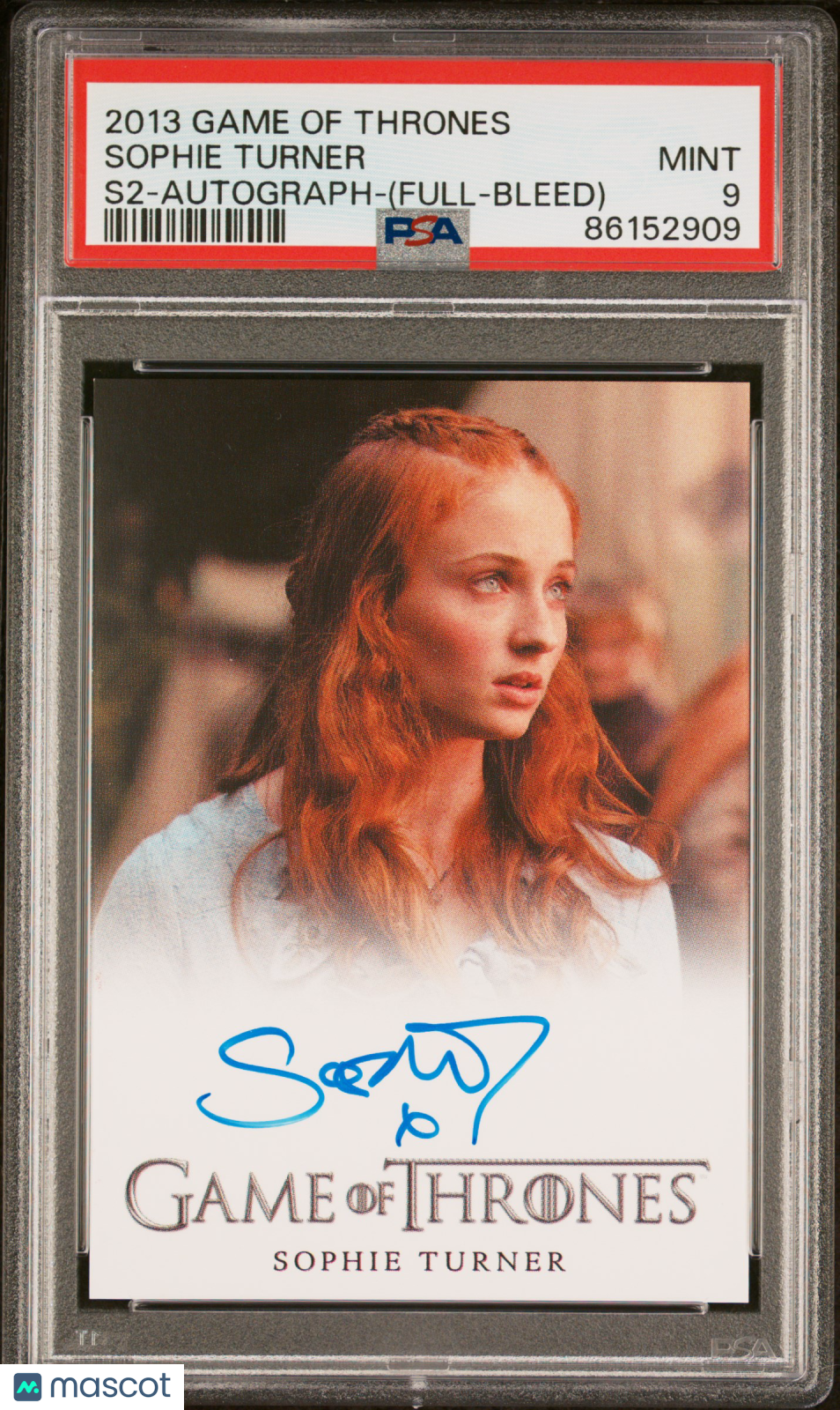 2013 Game Of Thrones Season 2-Autograph Sophie Turner PSA 9