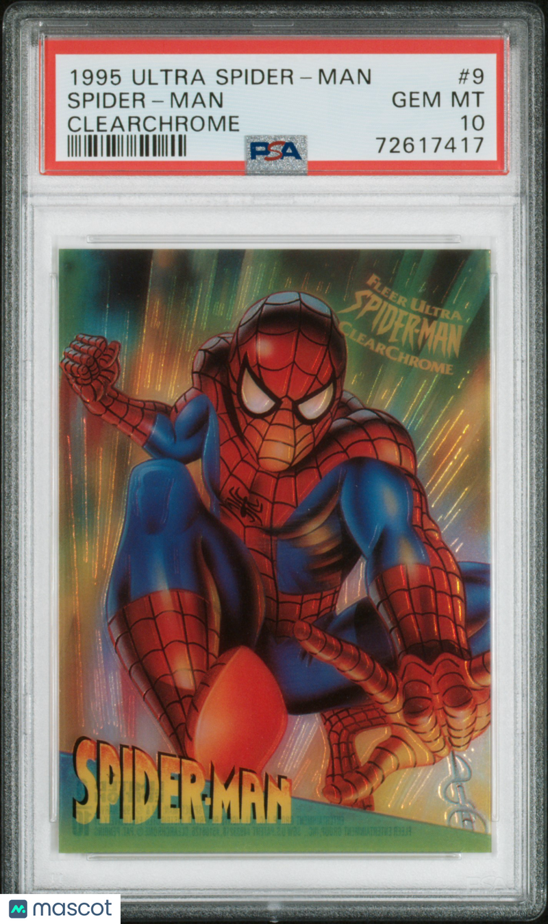 1995 Marvel Ultra Spider-Man Clearchrome Spider-Man