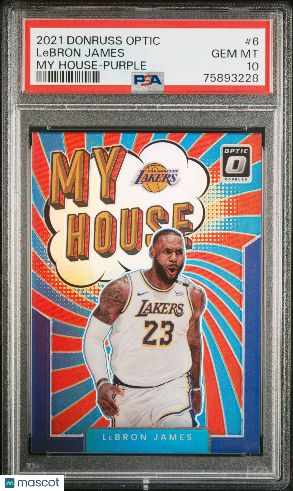 2021 Panini Donruss Optic My House LeBron James Purple #6 PSA 10 GEM MINT Lakers