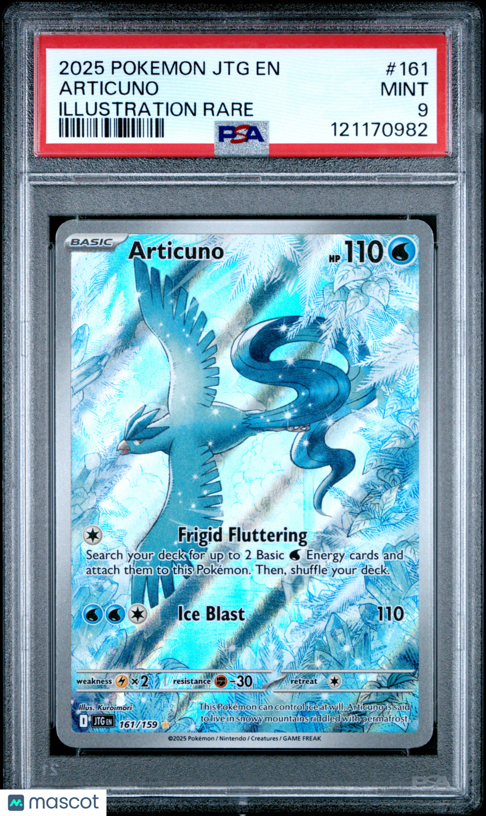 2025 Pokemon Journey Together Articuno #161 Illustration Rare PSA 9 MINT
