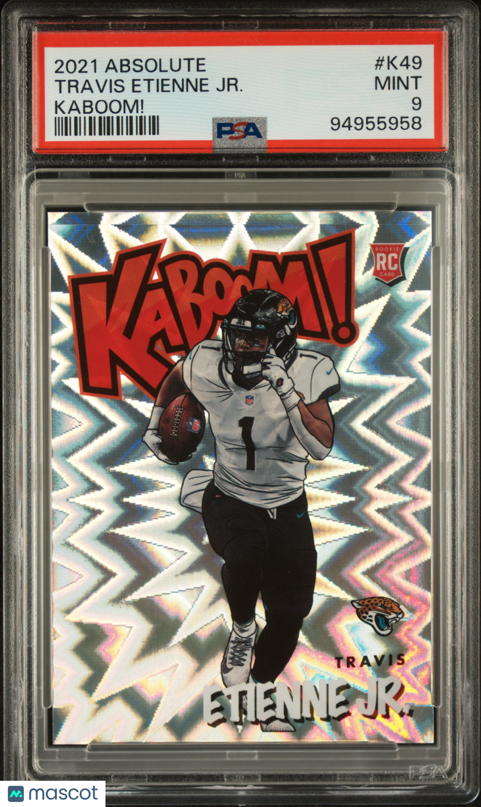 2021 Panini Absolute Kaboom! Travis Etienne Jr. Rookie #K49 PSA 9 MINT Jaguars