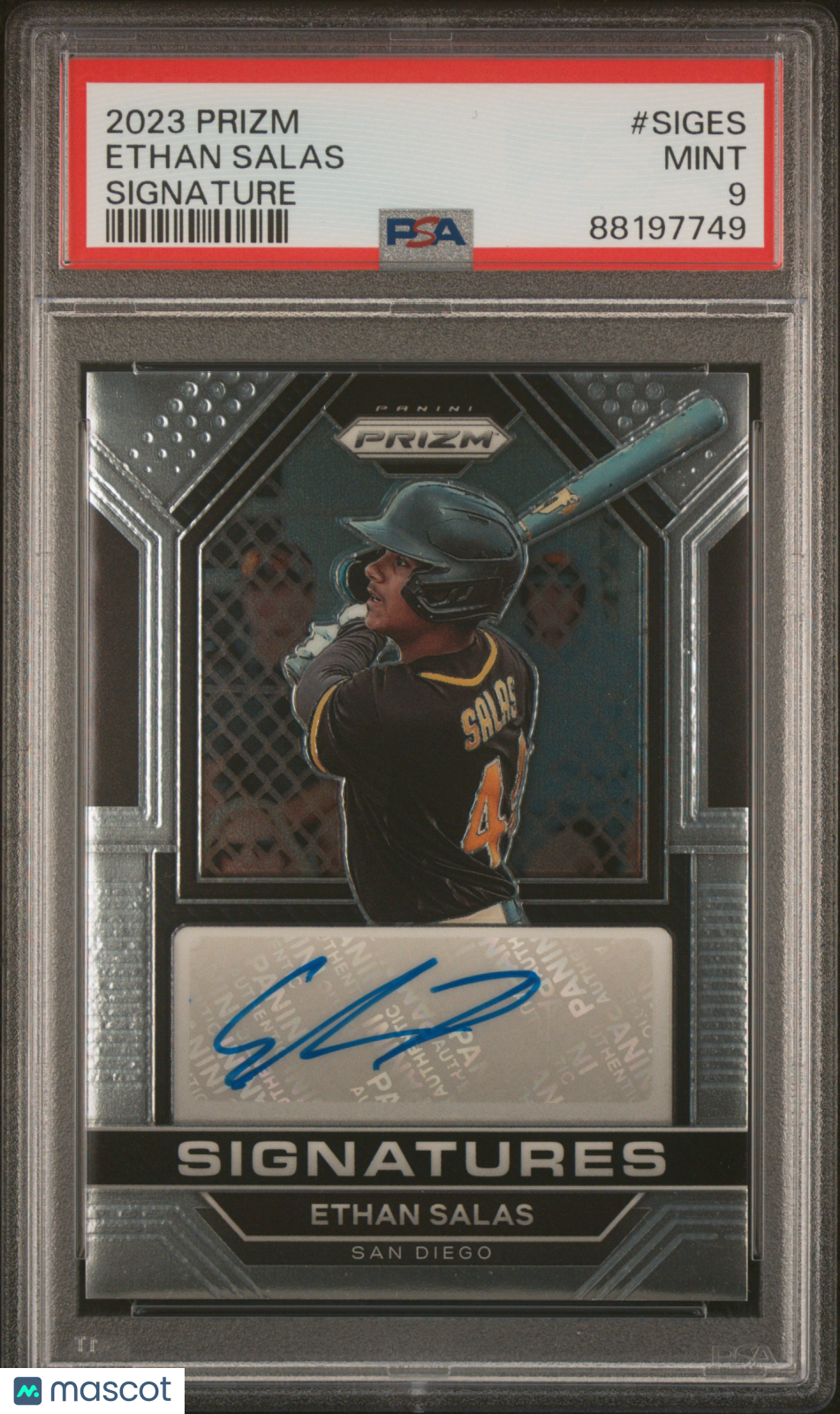2023 Panini Prizm Signatures Ethan Salas Signature #SIGES PSA 9