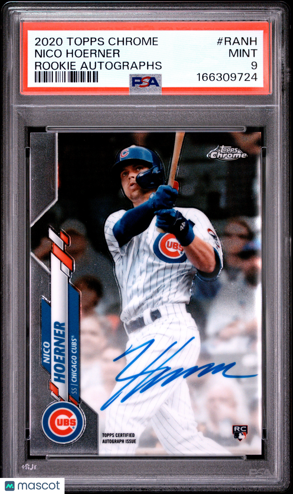 2020 Topps Chrome Rookie Autographs Nico Hoerner Rookie #RANH PSA 9 Chicago Cubs