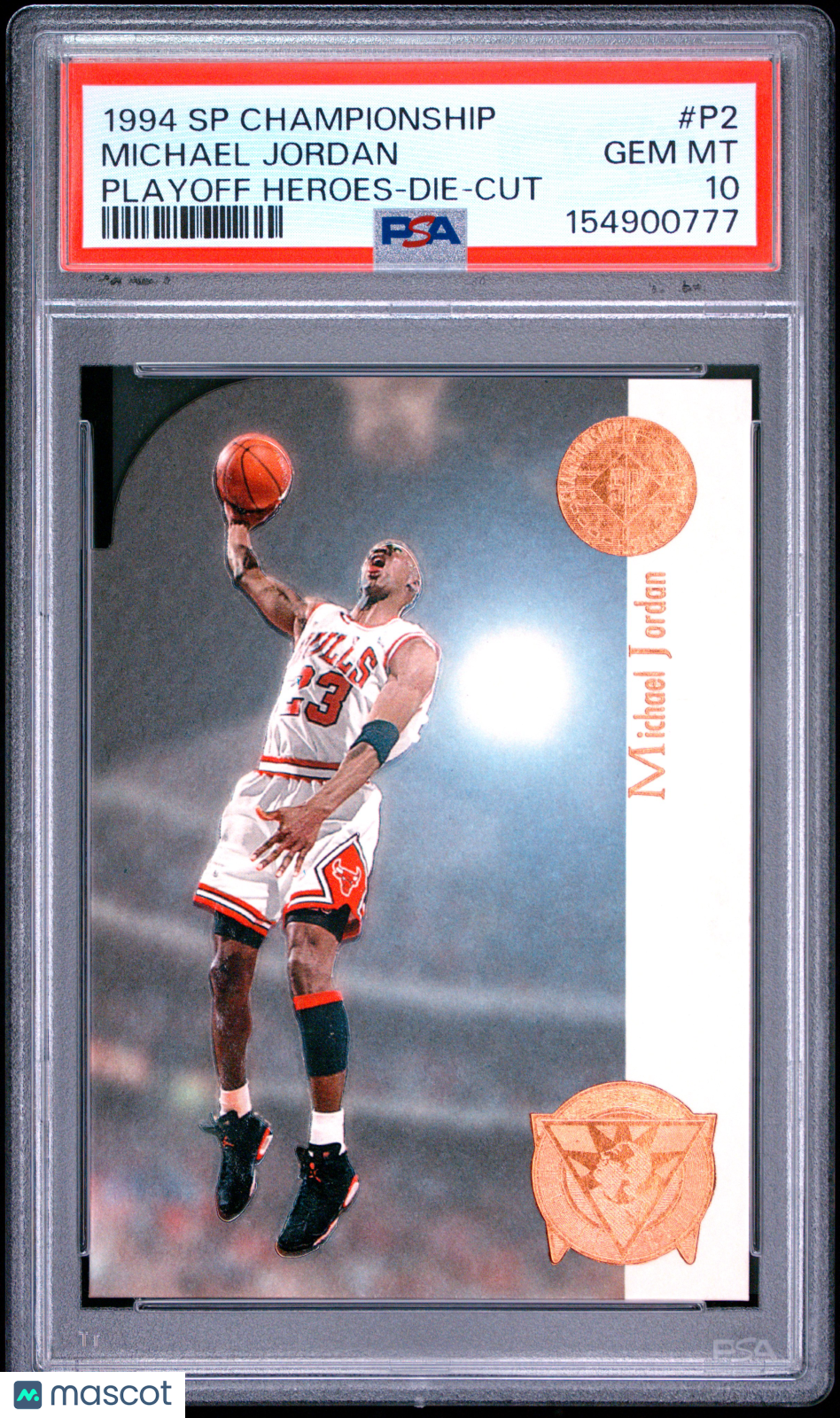 1994 SP Championship Playoff Heroes Michael Jordan Die Cut #P2 PSA 10 GEM MINT