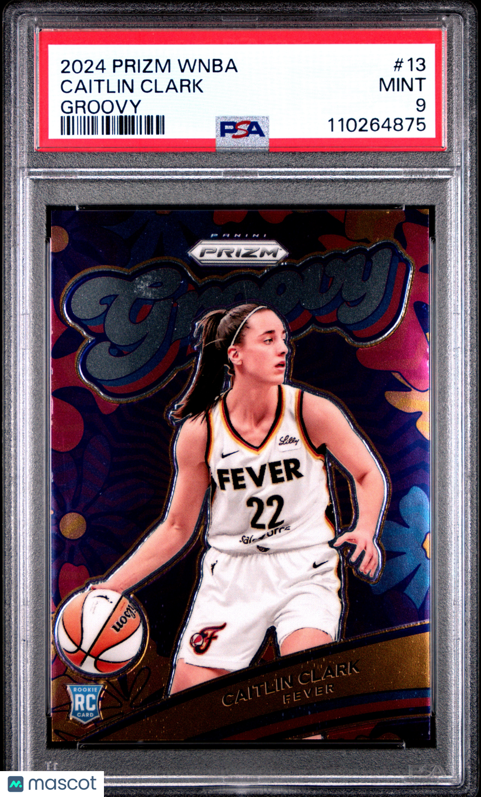 2024 Panini Prizm WNBA Groovy Caitlin Clark #13 PSA 9 Indiana Fever