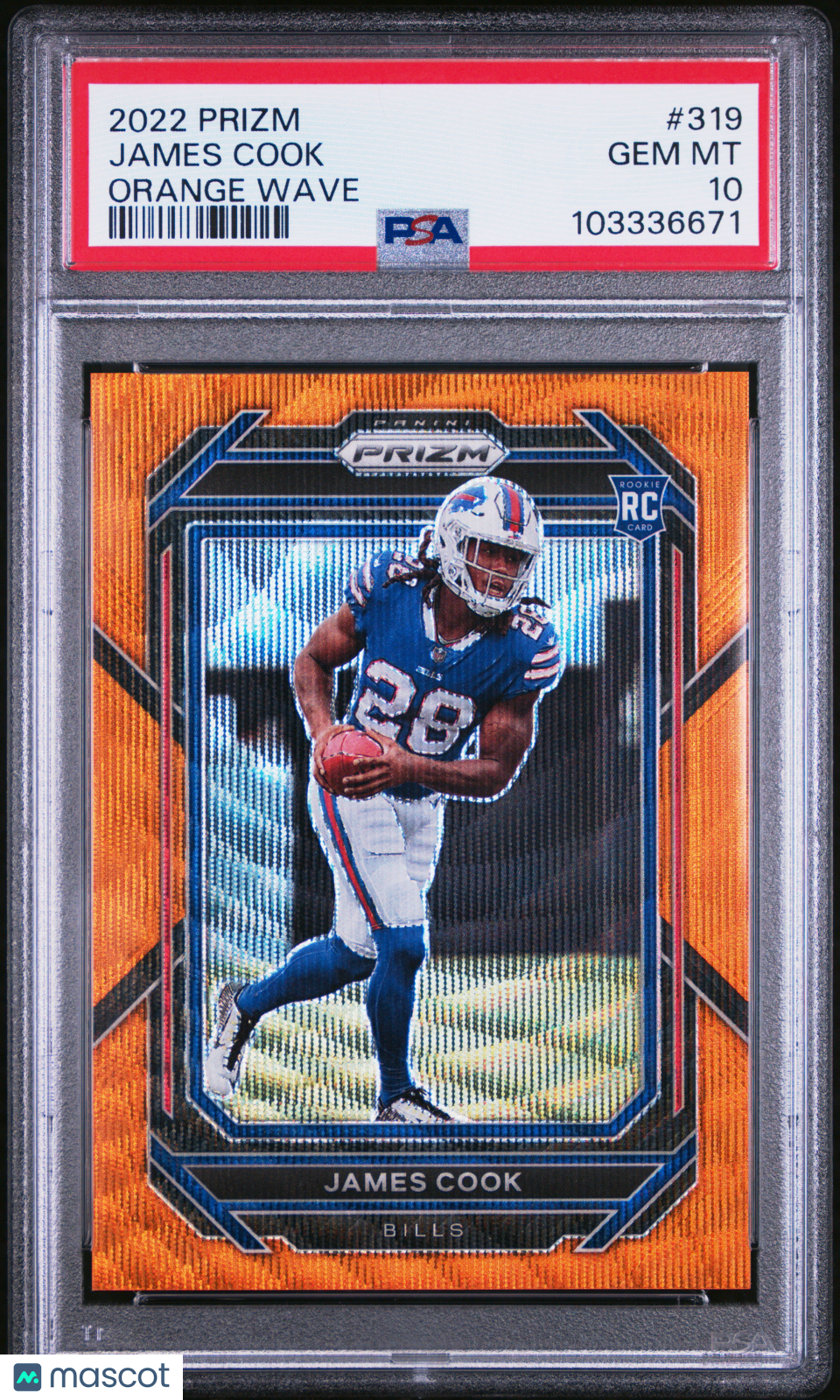 2022 Panini Prizm James Cook Orange Wave #319 PSA 10 /60