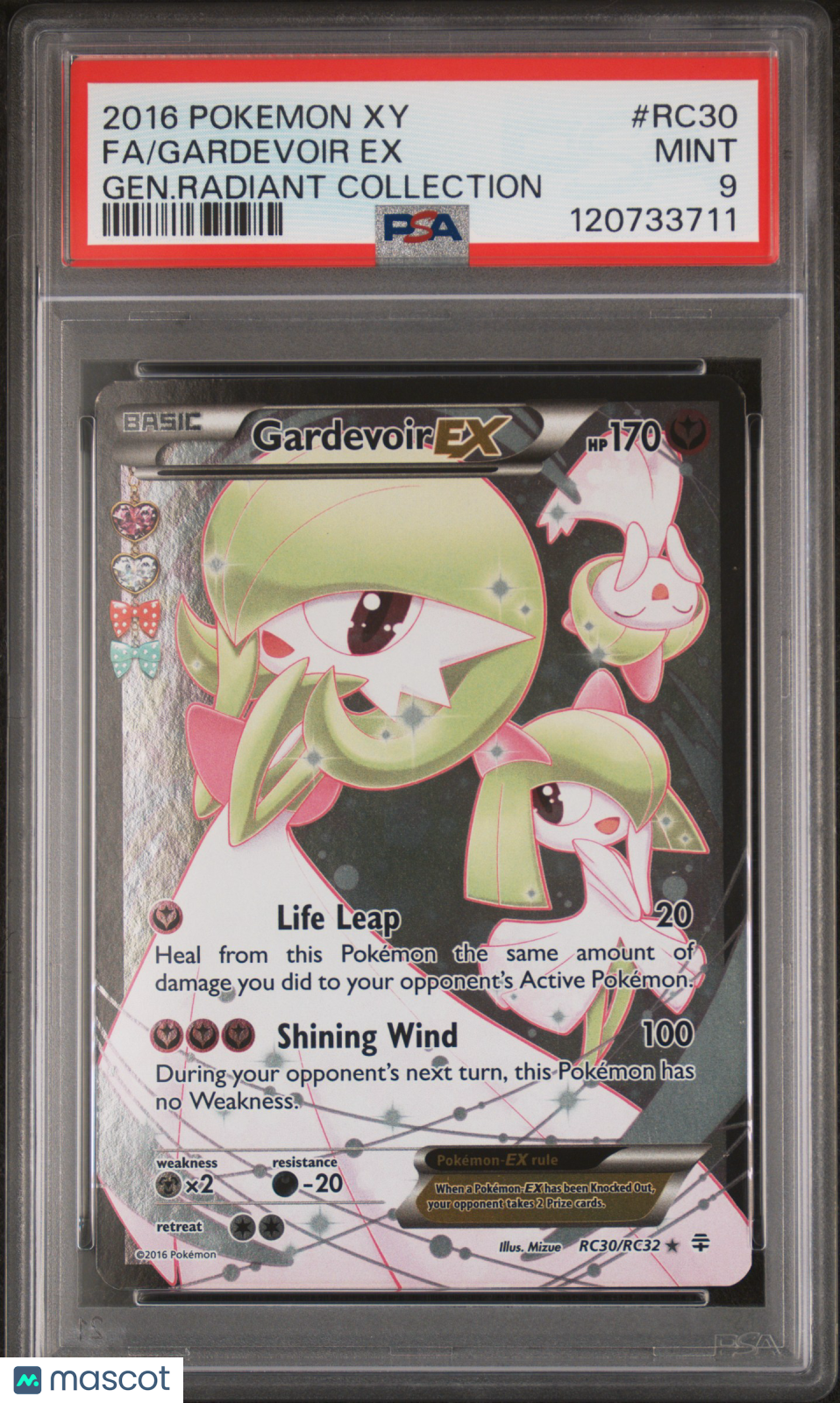 2016 Pokemon XY Generations Radiant Collection Gardevoir EX #RC30 FA PSA 9