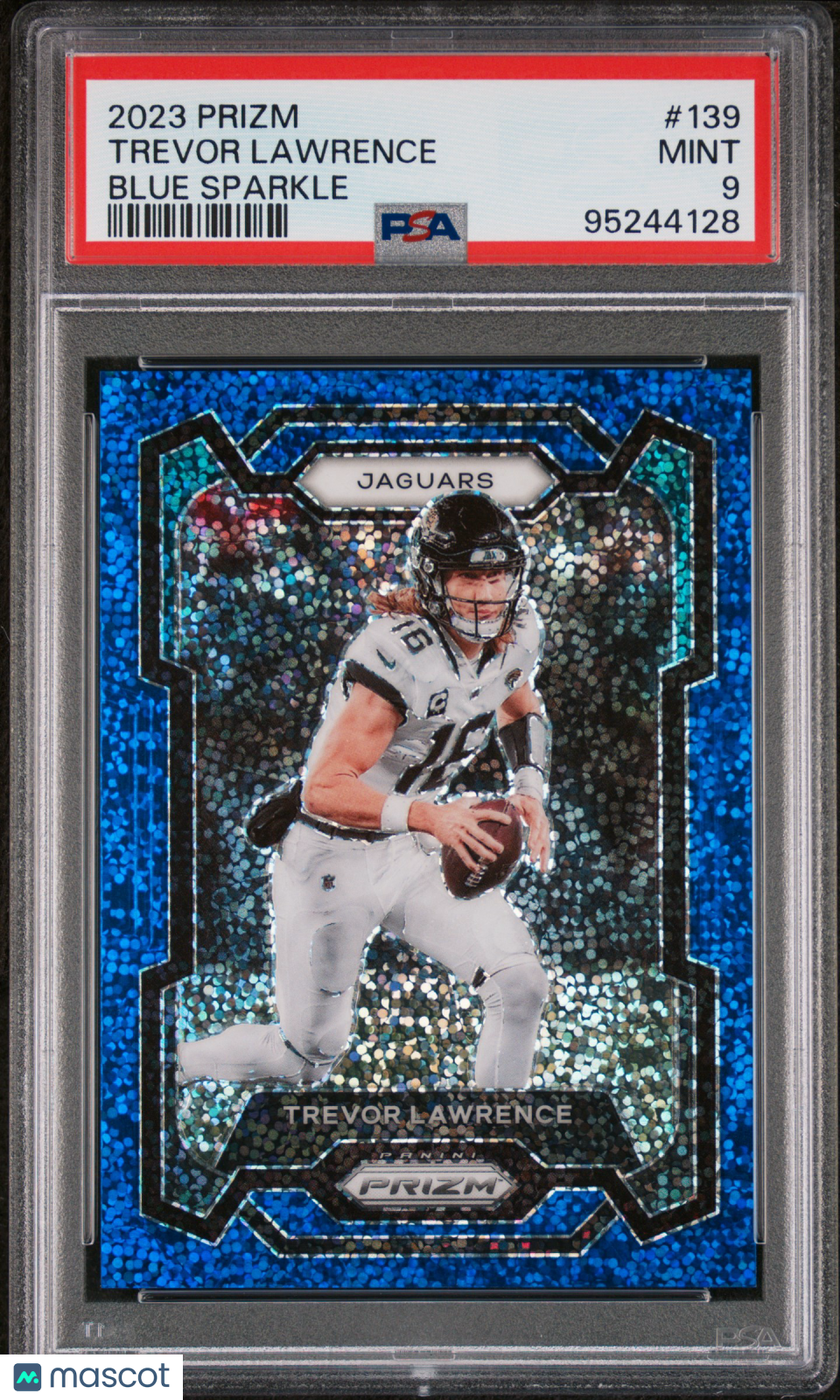 2023 Panini Prizm Trevor Lawrence Blue Sparkle #139 PSA 9