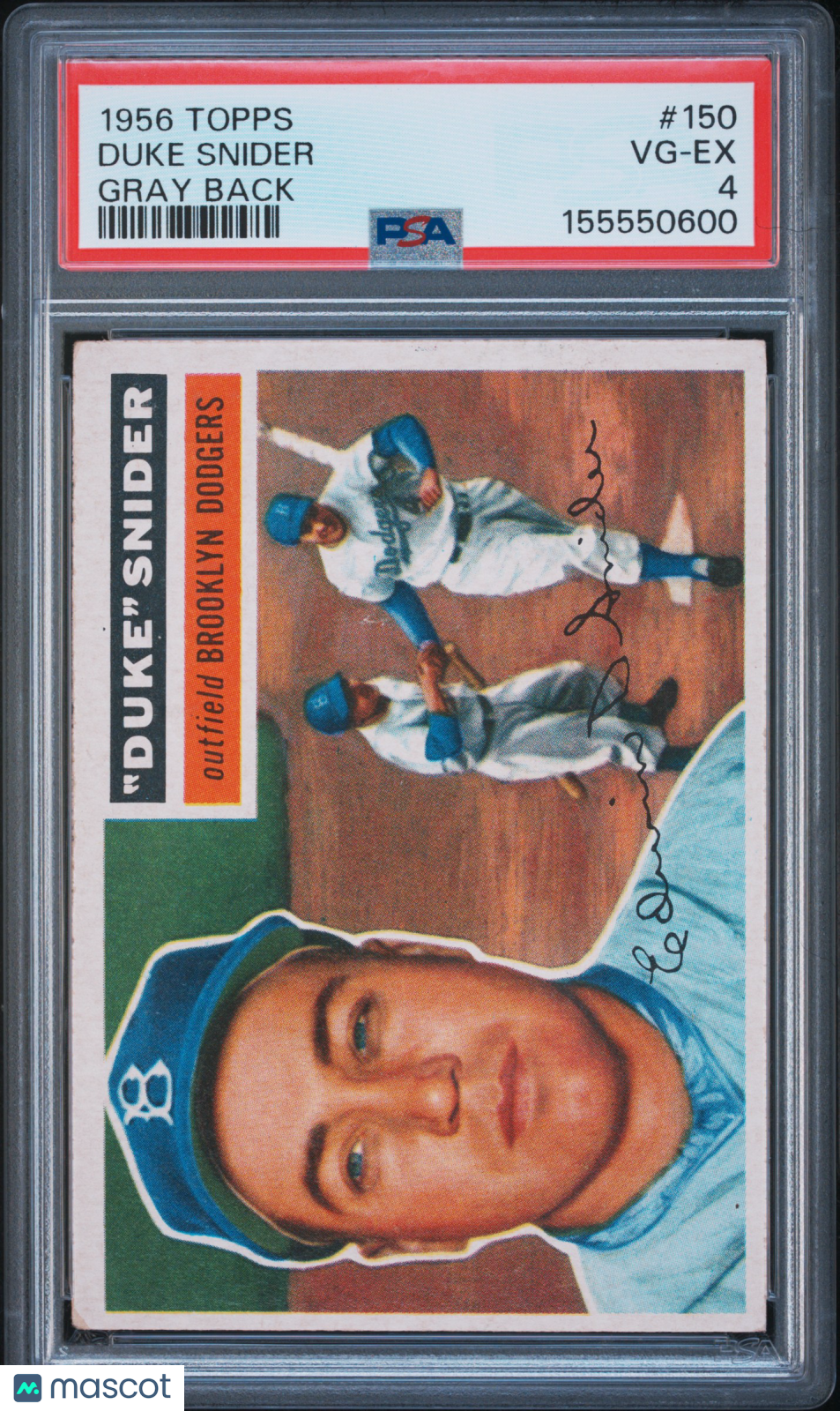 1956 Topps Duke Snider Gray Back #150 PSA 4 Brooklyn Dodgers
