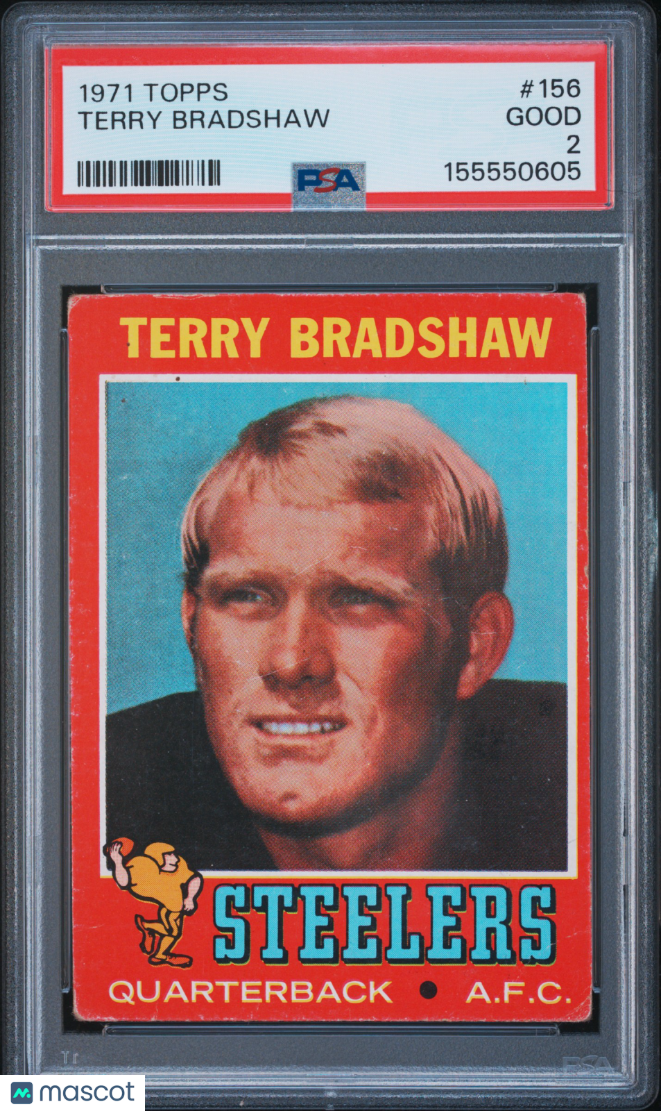 1971 Topps Terry Bradshaw Rookie #156 PSA 2 Pittsburgh Steelers