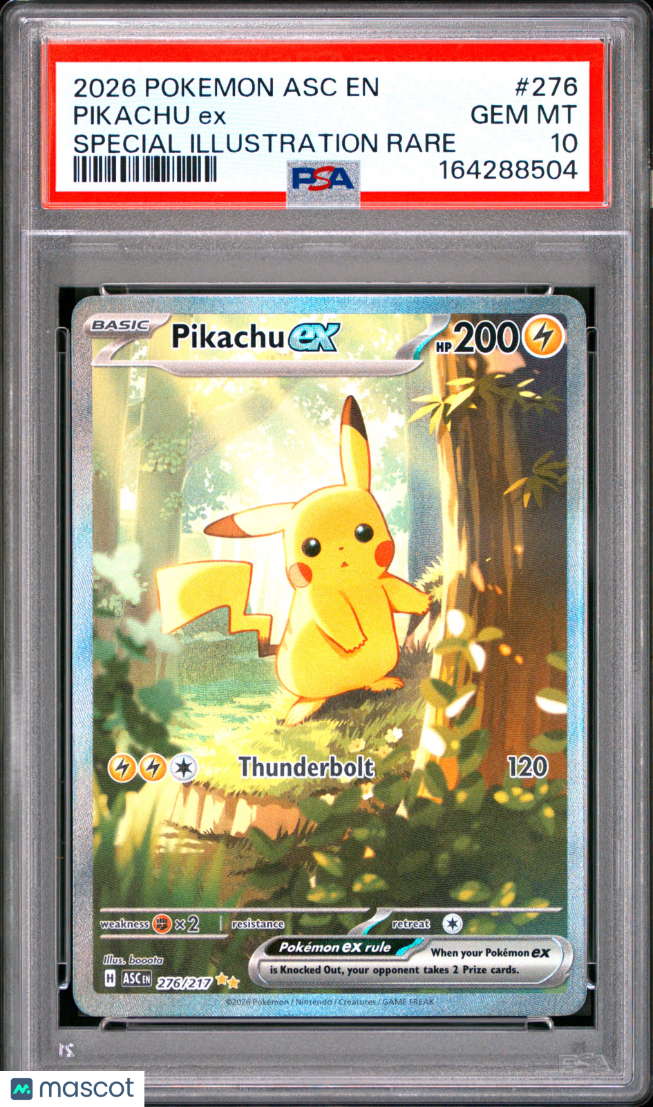 2026 Pokemon ASC EN Pikachu EX #276 Special Illustration Rare PSA 10