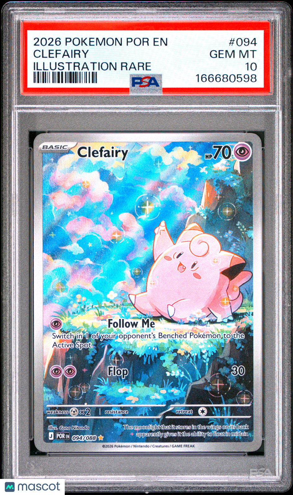 2026 Pokemon Perfect Order Clefairy #094 Illustration Rare PSA 10 GEM MINT