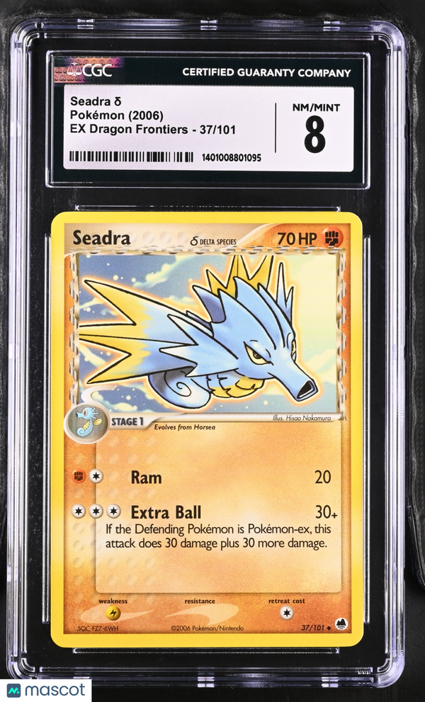2006 Pokémon EX Dragon Frontiers Seadra δ #37/101 CGC 8