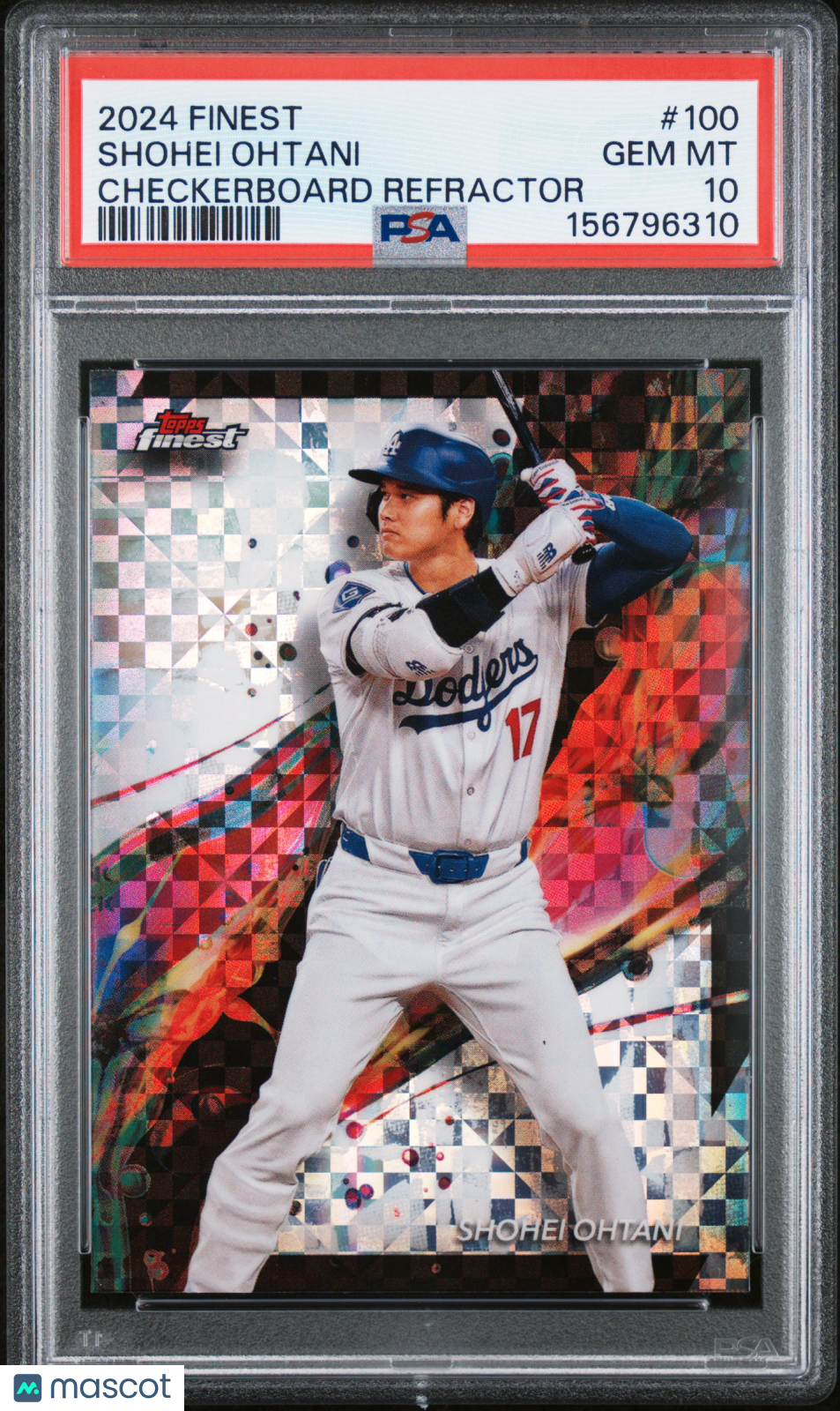 2024 Topps Finest Shohei Ohtani Checkerboard Refractor #100 PSA 10 GEM MINT