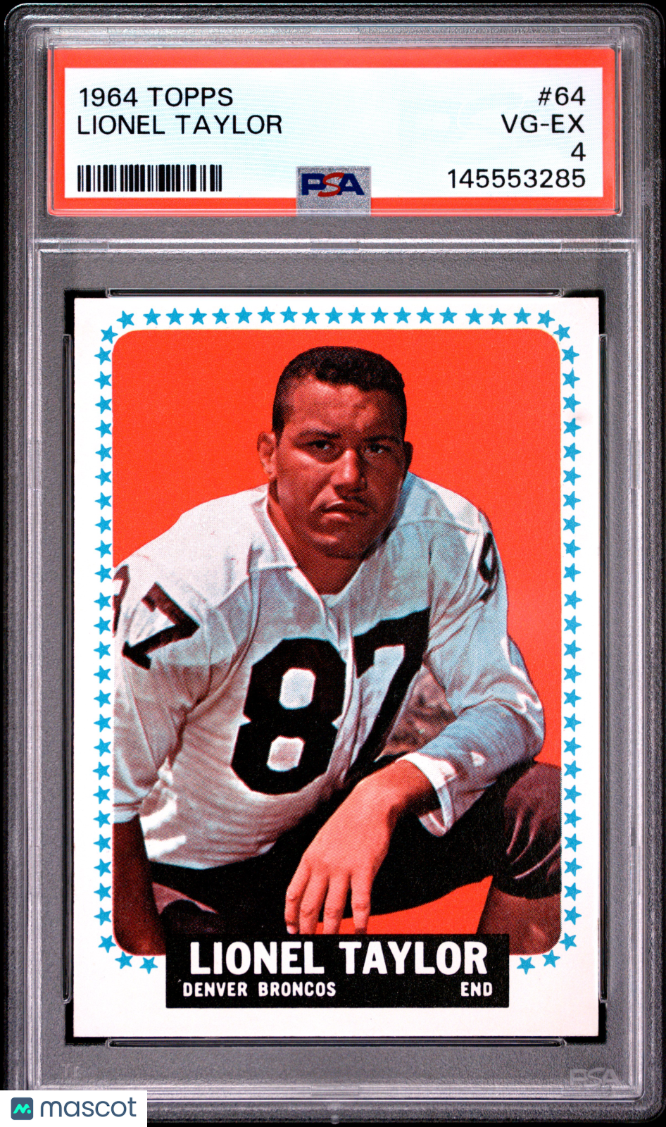 1964 Topps Lionel Taylor #64 PSA 4
