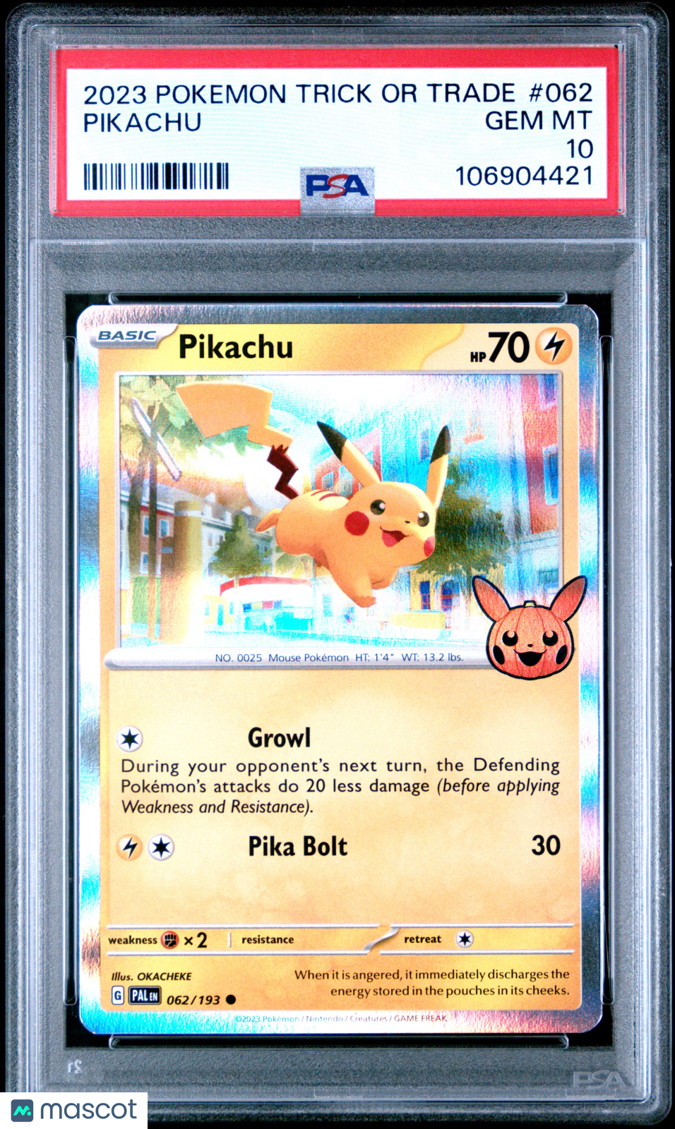 2023 Pokemon Trick Or Trade Pikachu #062 PSA 10 GEM MINT