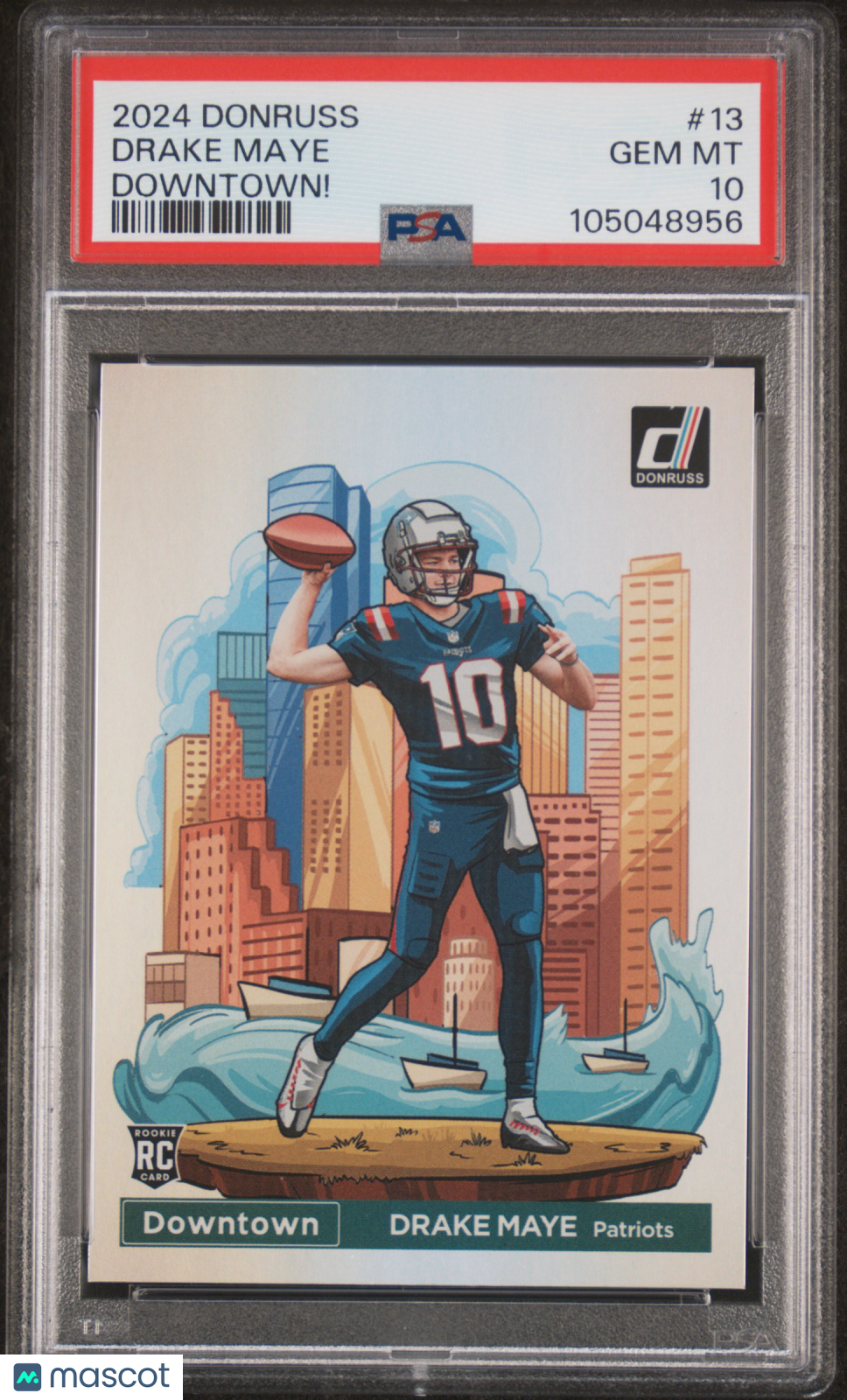 2024 Panini Donruss Downtown! Drake Maye #13 PSA 10