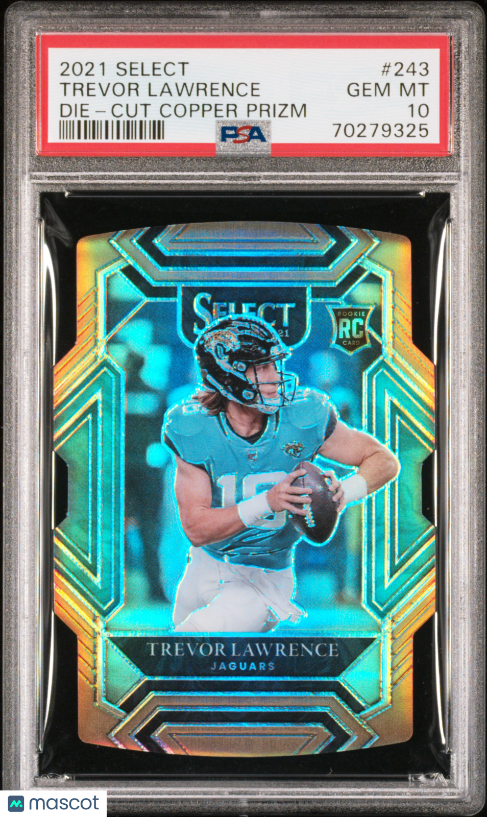 2021 Panini Select Trevor Lawrence Die Cut Copper Prizm #243 PSA 10