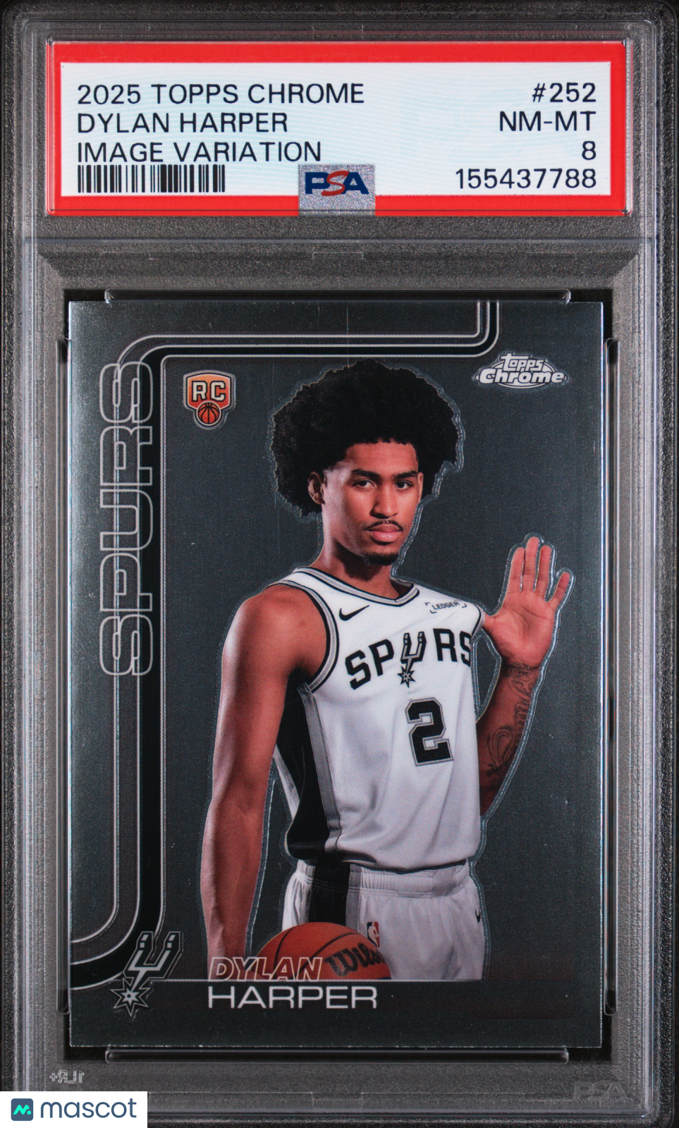 2025 Topps Chrome Dylan Harper Image Variation #252 PSA 8