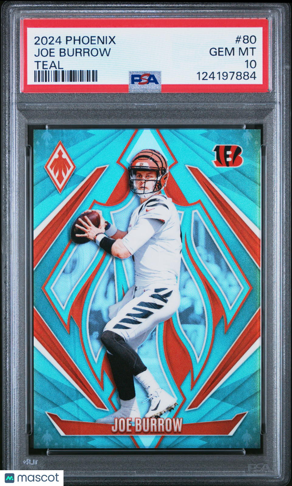 2024 Panini Phoenix Joe Burrow Teal #80 PSA 10