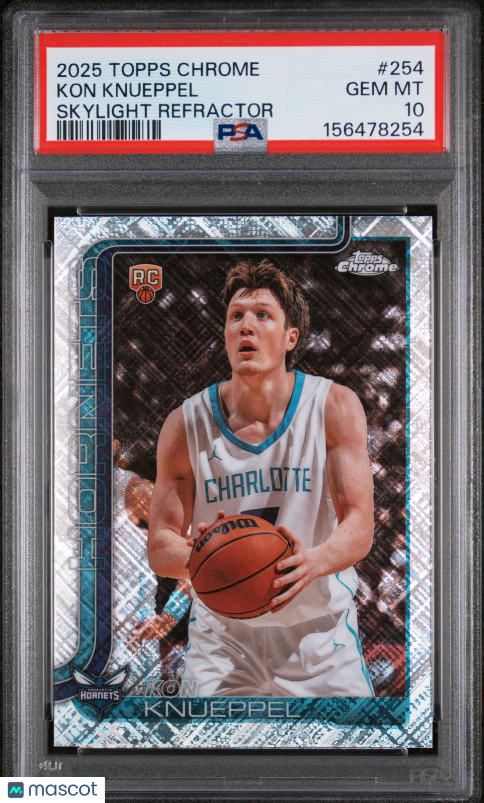 2025 Topps Chrome Kon Knueppel Skylight Refractor #254 PSA 10