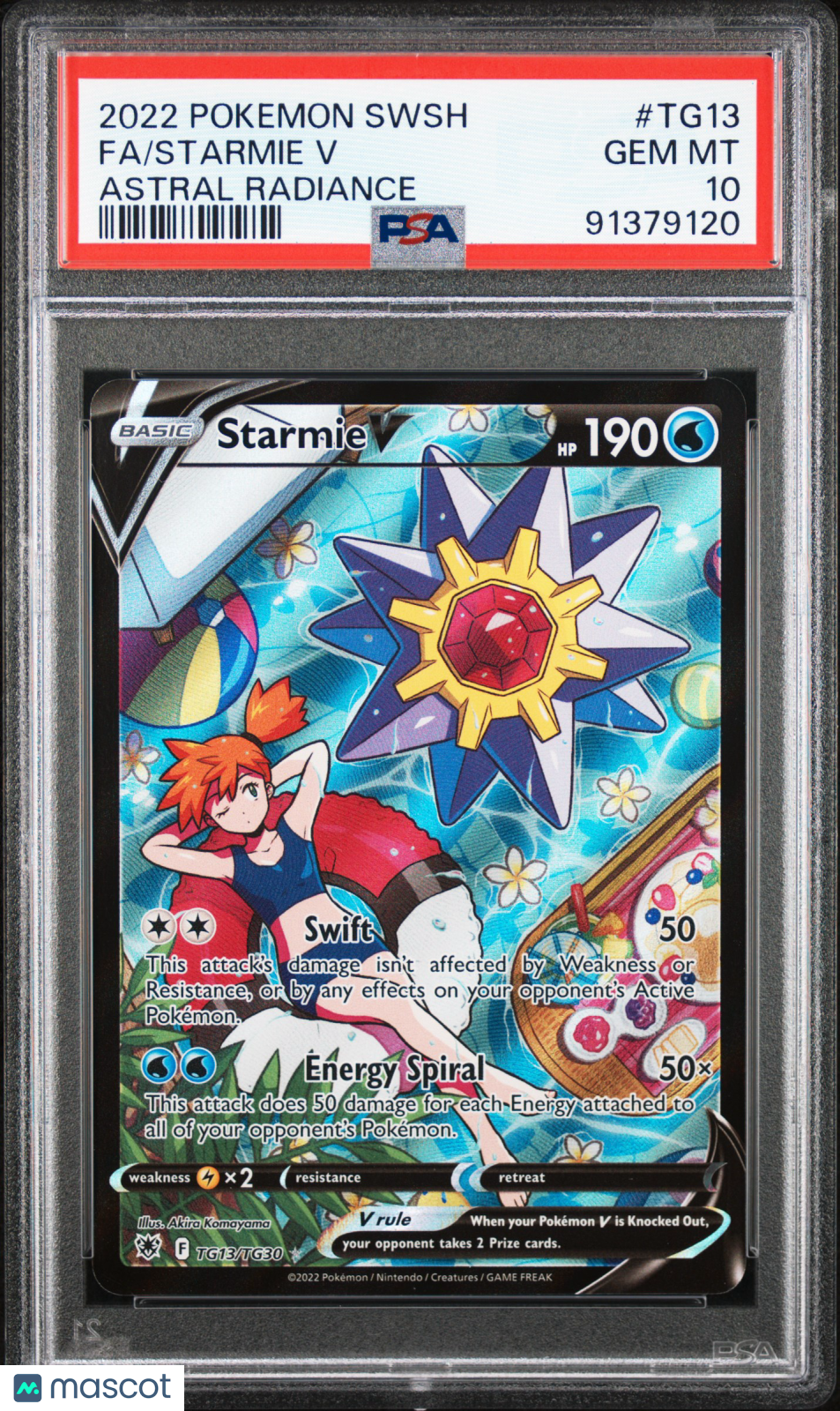 2022 Pokemon Sword & Shield Astral Radiance Starmie V #TG13 PSA 10