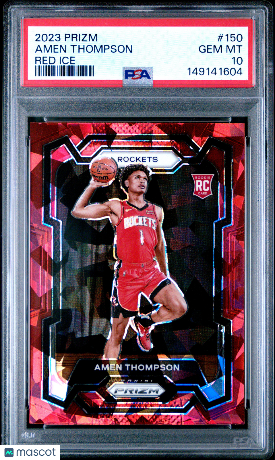 2023 Panini Prizm Amen Thompson Red Ice Rookie PSA 10 GEM MINT Houston Rockets