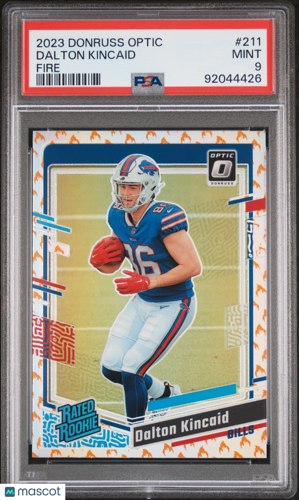 2023 Panini Donruss Optic Dalton Kincaid Fire #211 PSA 9
