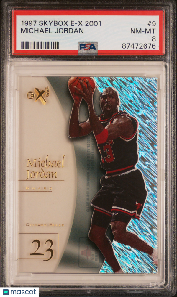 1997 Skybox E-X2001 Michael Jordan #9 PSA 8 Basketball