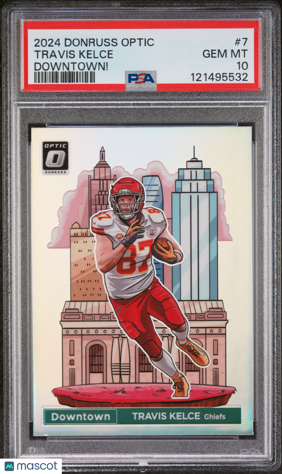 2024 Panini Donruss Optic Downtown! Travis Kelce #7 PSA 10