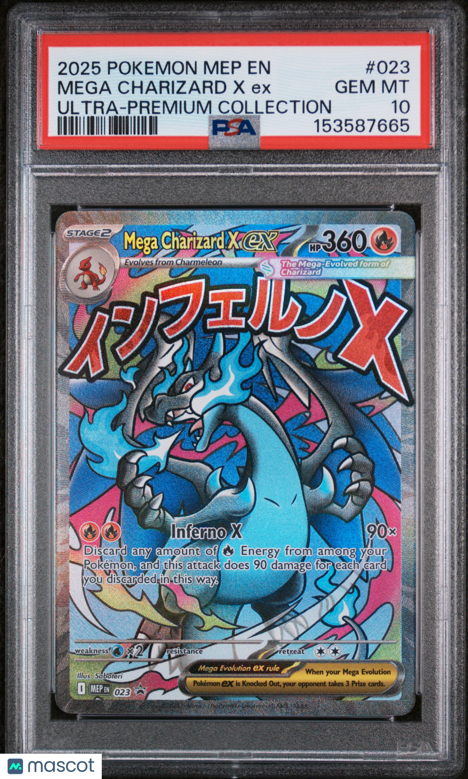 2025 Pokemon ME Black Star Promo Mega Charizard X EX #023 UPC PSA 10 GEM MINT