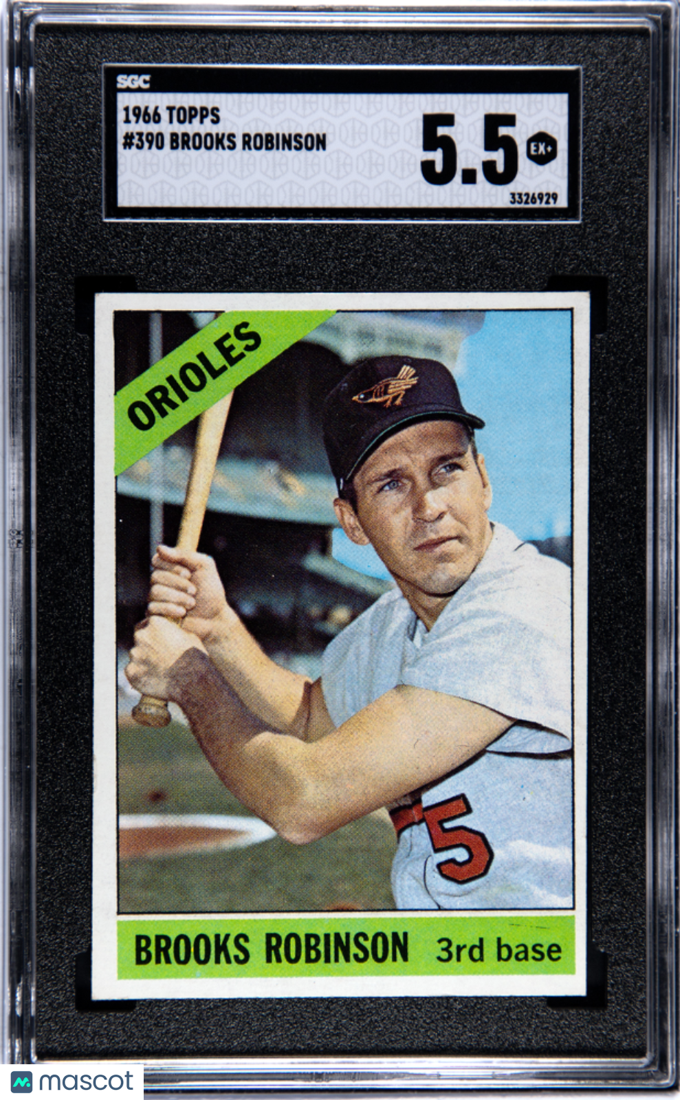 1966 Topps Brooks Robinson #390 SGC 5.5 Baltimore Orioles