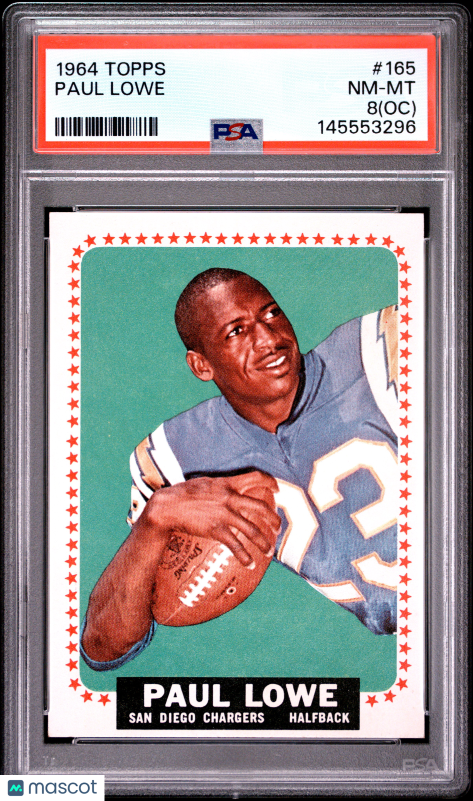 1964 Topps Paul Lowe Oc #165 PSA 8