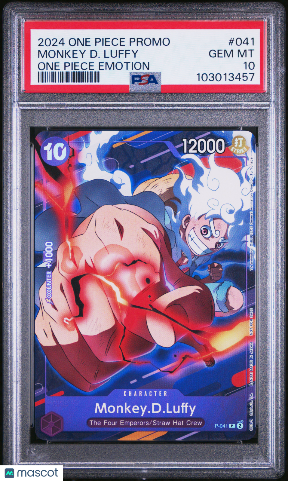2024 One Piece Promos Monkey D. Luffy #041 One Piece Emotion PSA 10