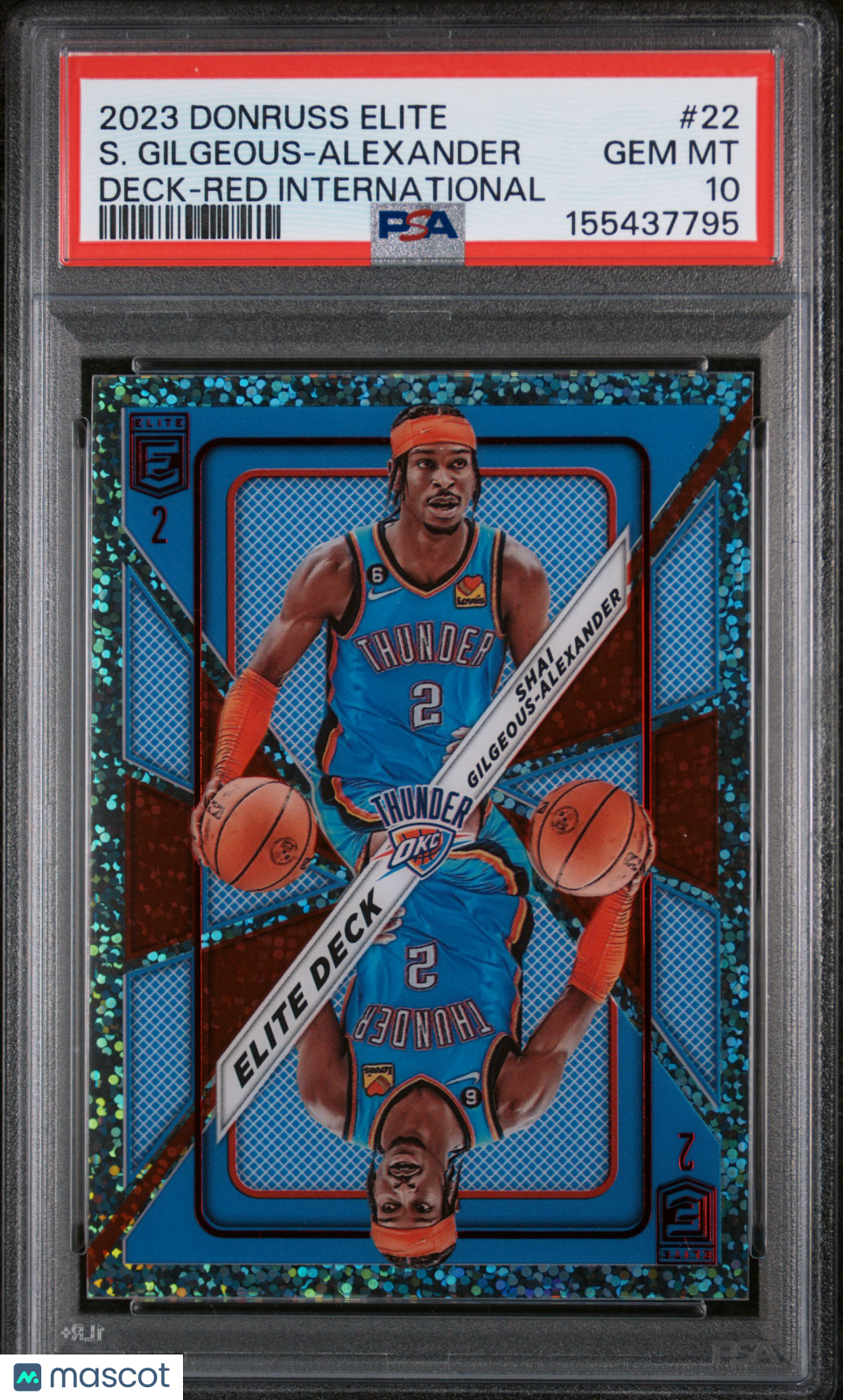 2023 Donruss Elite Deck S. Gilgeous-Alexander Red International #22 PSA 10