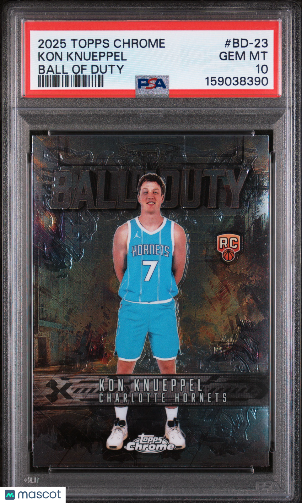 2025 Topps Chrome Ball Of Duty Kon Knueppel Rookie #BD-23 PSA 10 GEM MINT