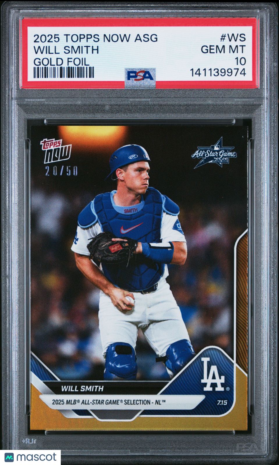 2025 Topps Now All-Star Game Will Smith Gold Foil 20/50 #WS PSA 10