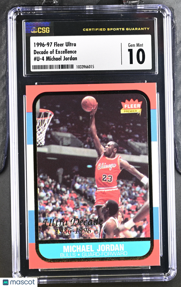 1996 Ultra Michael Jordan #U-4 CGC 10 Basketball