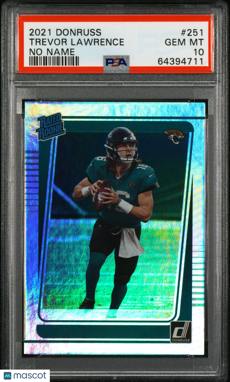 2021 Panini Donruss Trevor Lawrence No Name #251 PSA 10