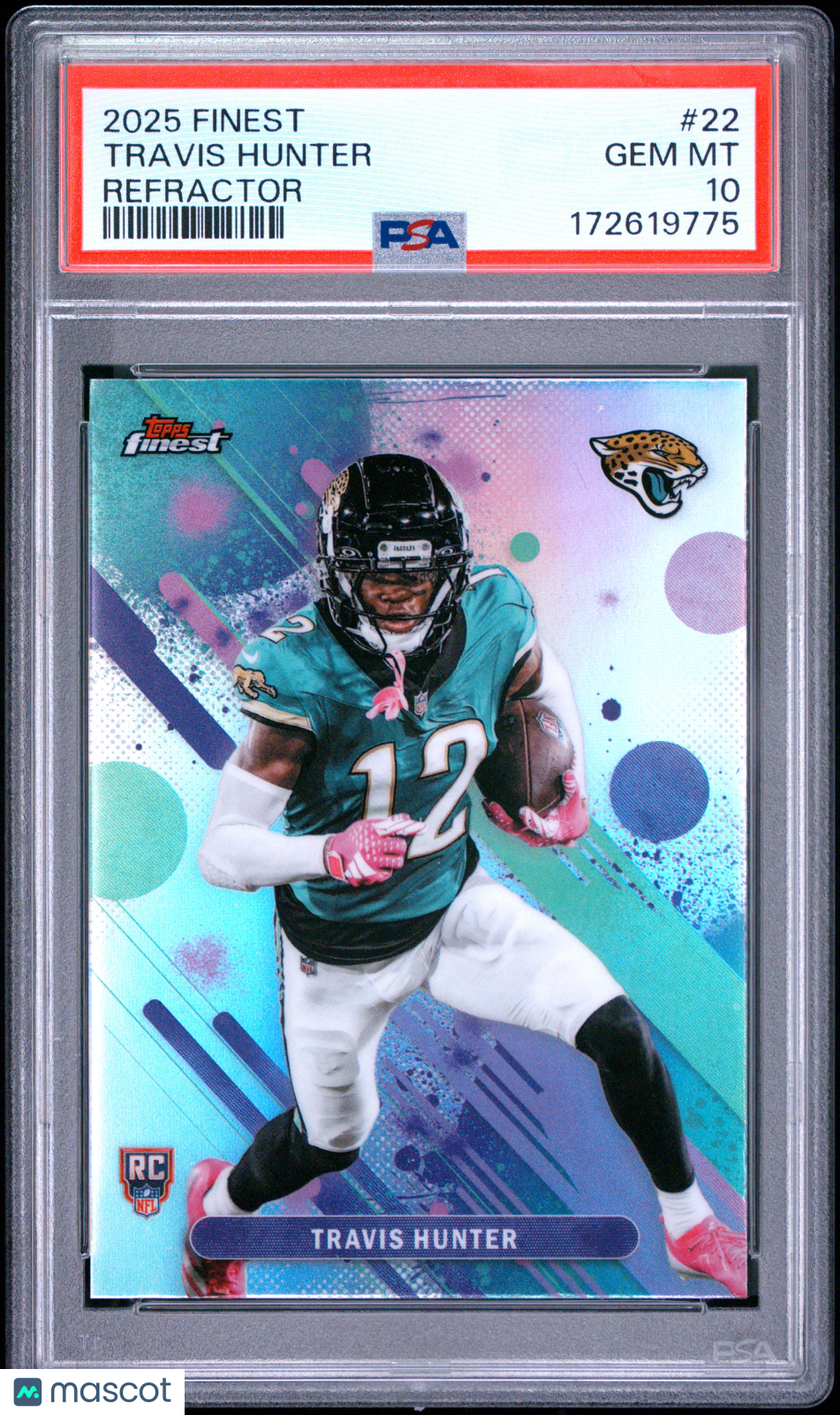 2025 Topps Finest Travis Hunter Refractor #22 PSA 10
