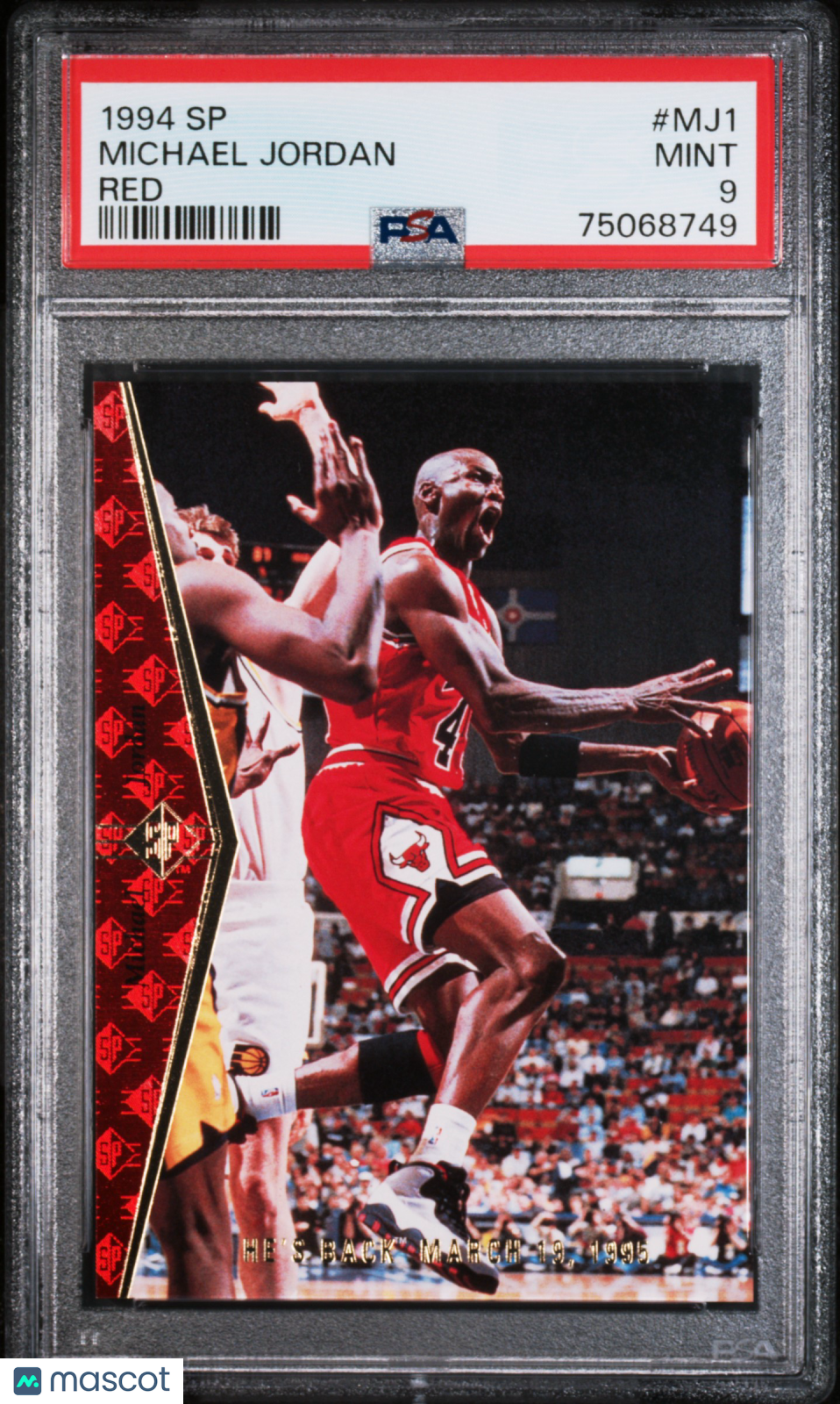 1994 SP Michael Jordan Red #MJ1 PSA 9 MINT Chicago Bulls