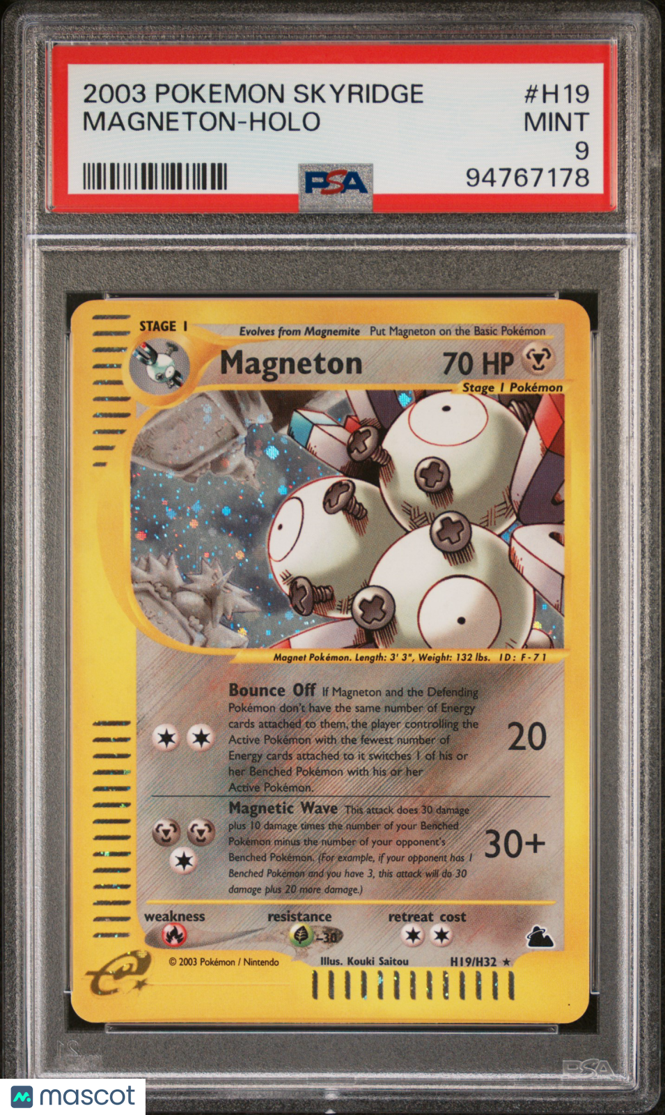 2003 Pokemon Skyridge Magneton #H19 Holo PSA 9 MINT