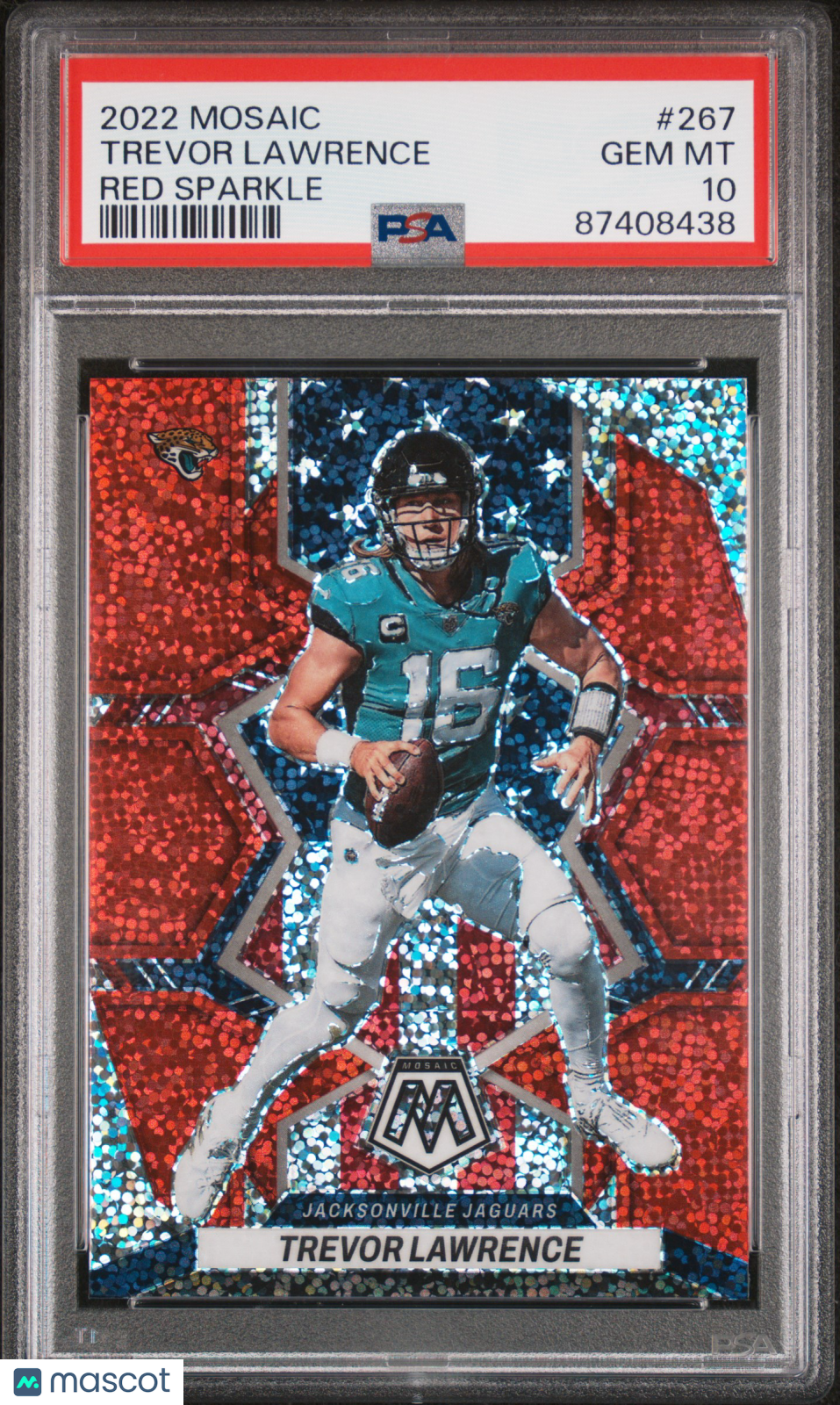 2022 Panini Mosaic Trevor Lawrence Red Sparkle #267 PSA 10