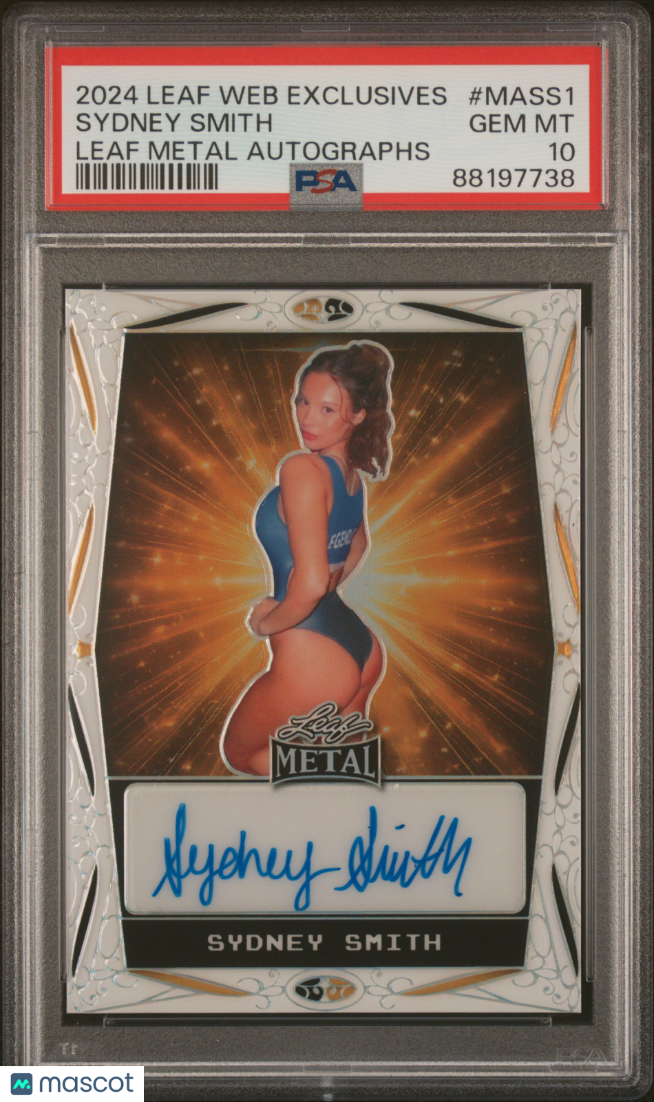 2024 Leaf Web Exclusives Sydney Smith Metal Autograph #MASS1 PSA 10
