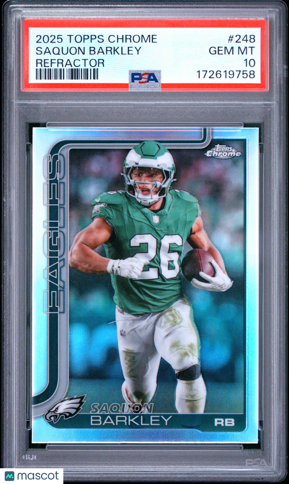 2025 Topps Chrome Saquon Barkley Refractor #248 PSA 10