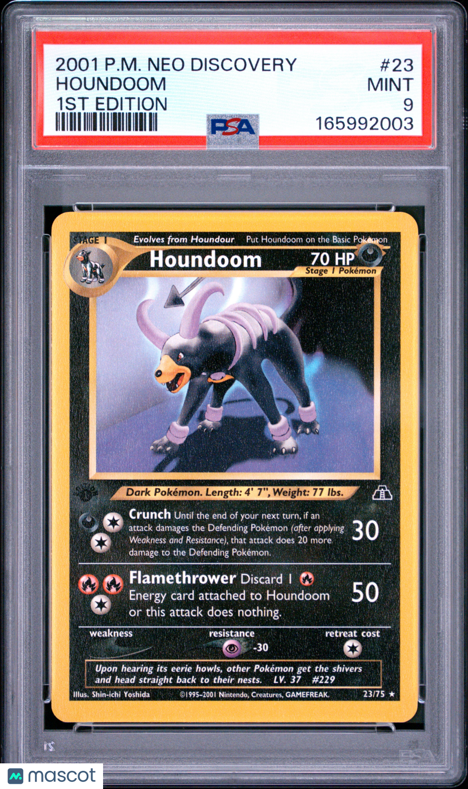 2001 Pokemon Neo Discovery Houndoom #23 1st Edition PSA 9 MINT