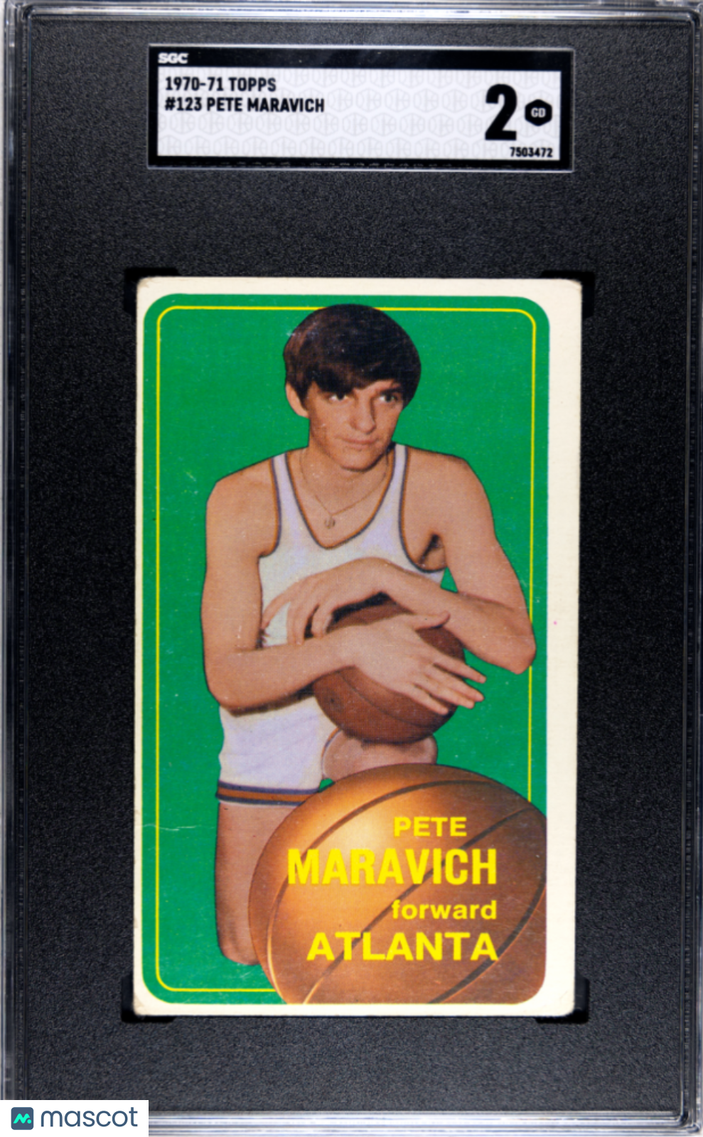 1970 Topps Pete Maravich #123 SGC 2 Atlanta Hawks