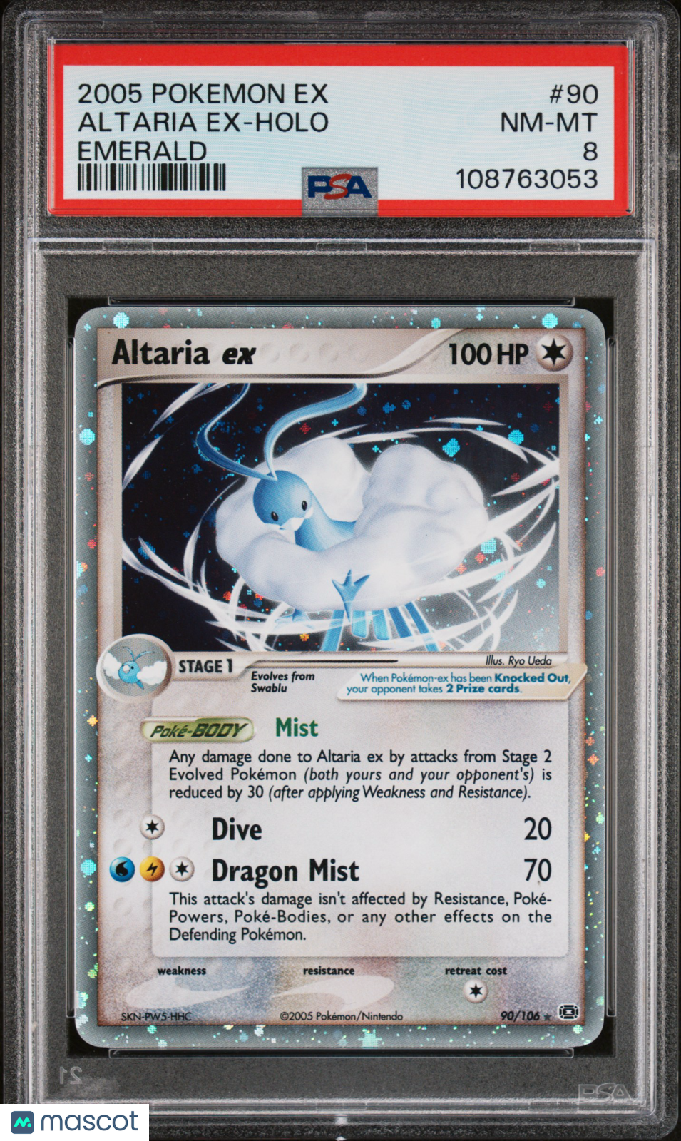 2005 Pokemon EX Emerald Altaria EX #90 Emerald PSA 8